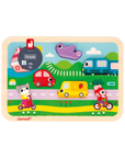 Janod Casse-tête de bois Chunky Jouets Janod Les véhicules