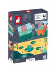Janod Ensemble de 10 casse-tête empreintes d'animaux Jouets Janod