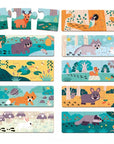 Janod Ensemble de 10 casse-tête empreintes d'animaux Jouets Janod