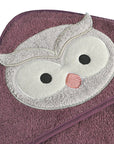 Perlimpinpin Serviette à capuchon pour bébé Bain Perlimpinpin Hibou