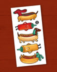 Pico Tatouages temporaires Éducation Pico Tatouages Temporaires Ketchup le chien saucisse
