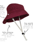 Sherpa Canada Chapeau en nylon pour l'été Vêtements Sherpa Canada 3-6 mois Framboise