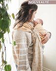 Gustine Écharpe à anneaux Ring Sling en lin Portage Gustine baby carrier