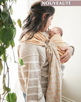 Gustine Écharpe à anneaux Ring sling en coton tissé Portage Gustine baby carrier Garden honey