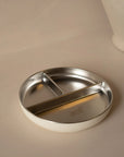 Micasso & Co Assiette à ventouse divisée en acier inoxydable et silicone alimentaire Alimentation Micasso & Co Blanc crème