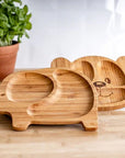 Ola Bamboo Assiette en bambou avec base à suction Alimentation Ola Bamboo