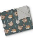 OleOops Couverture de minky pour bébé 30x40 Dodo OleOops Bruine automnale