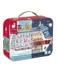 Janod Casse-tête double Bateau de croisière 100 et 200 pièces Jouets Janod
