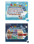 Janod Casse-tête double Bateau de croisière 100 et 200 pièces Jouets Janod