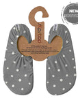 SlipStop Chaussons à semelles adhérentes Enfants M 4-6 ans (10-11.5) Vêtements SlipStop Grey polka dots