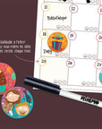 Minimo Calendrier mensuel familial Vertical Éducation Minimo Playful Motivation Ludique