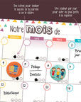 Minimo Calendrier mensuel familial Vertical Éducation Minimo Playful Motivation Ludique