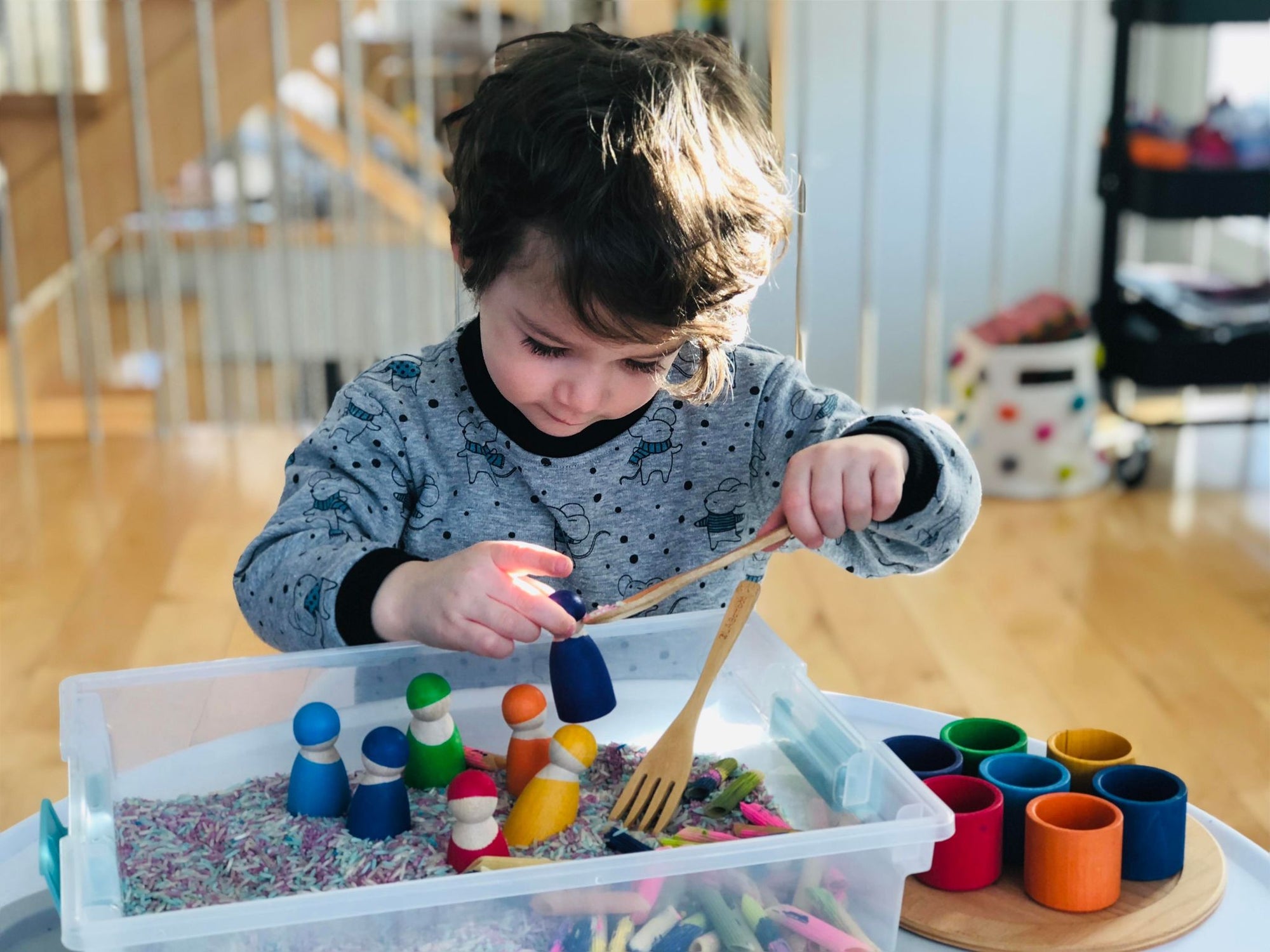 Amusez vos enfants pendant la semaine de relâche avec un bac sensoriel écoresponsable