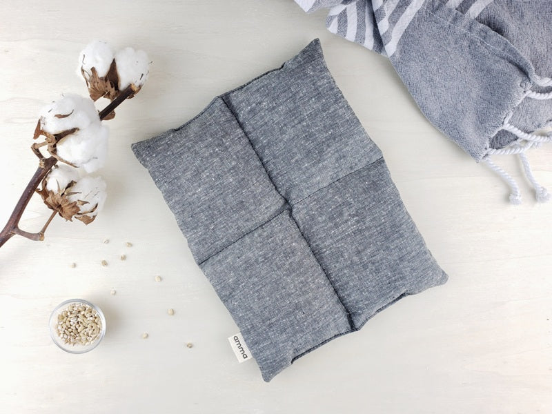 Amma Thérapie Compresse thérapeutique carrée Demin en coton biologique Divers Amma Thérapie