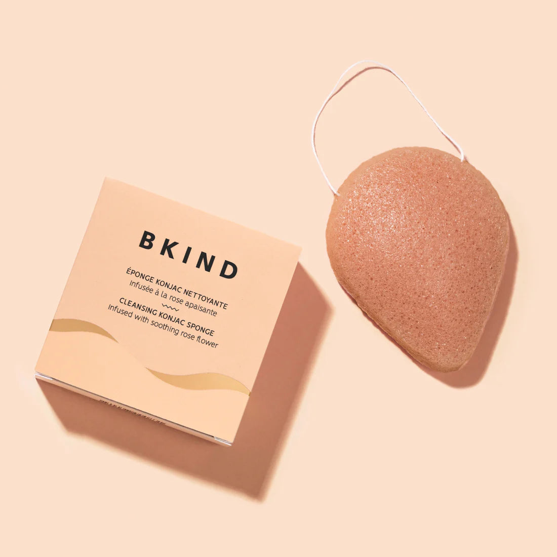 BKIND Éponge konjac nettoyante Rose apaisante Soins corporels BKIND