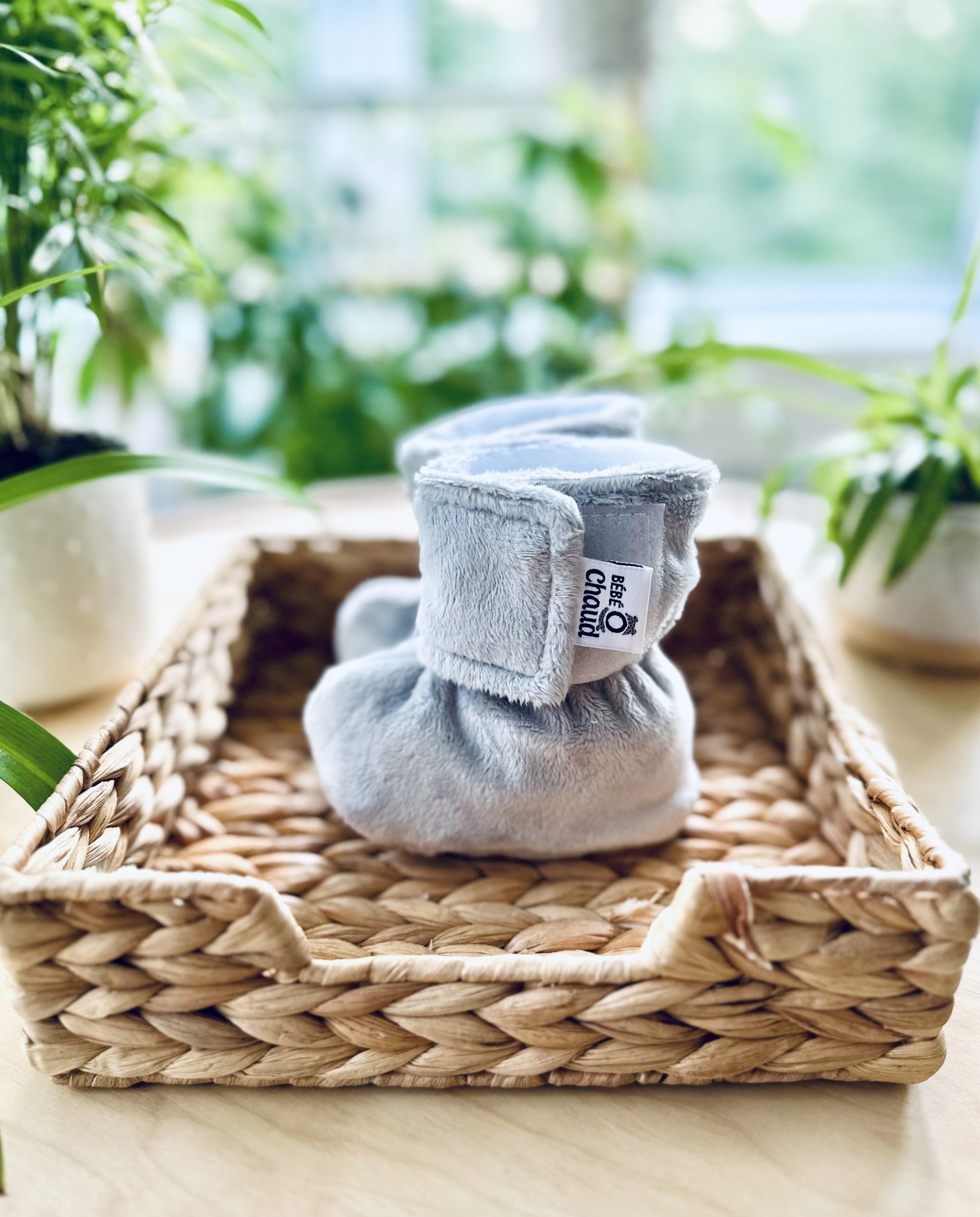 Bébé Ô Chaud Pantoufles 0-3 mois Vêtements Bébé Ô Chaud Gris argenté