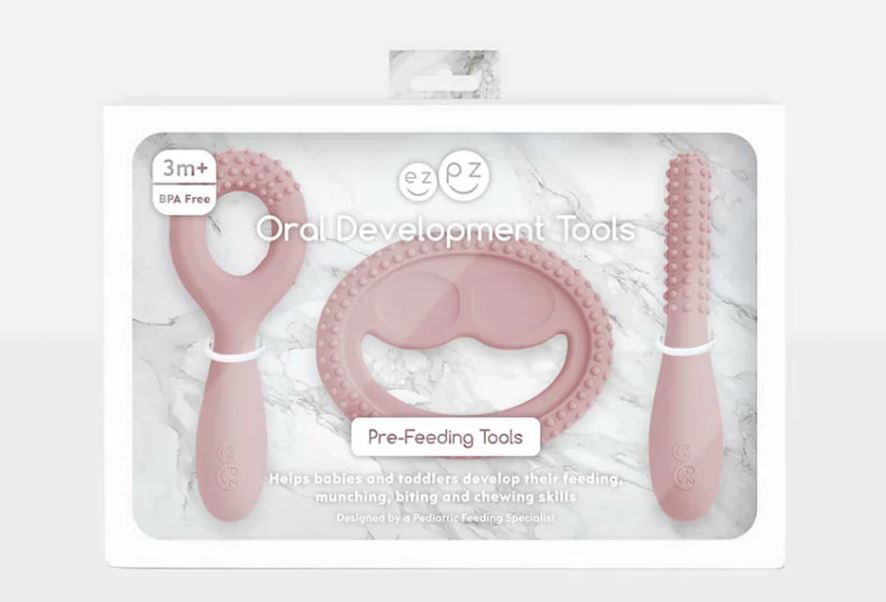 EZ PZ Jouets de dentition en trio Accessoires EZ PZ Rose nordique