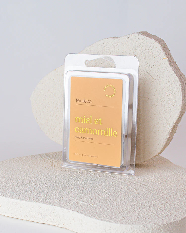 Feu&Co Pastilles de cire de soya pour diffuseur | Fait au Québec Maison Feu&Co Miel & camomille