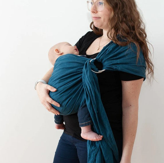 Gustine Écharpe à anneaux Ring Sling en lin Portage Gustine baby carrier Sérénité