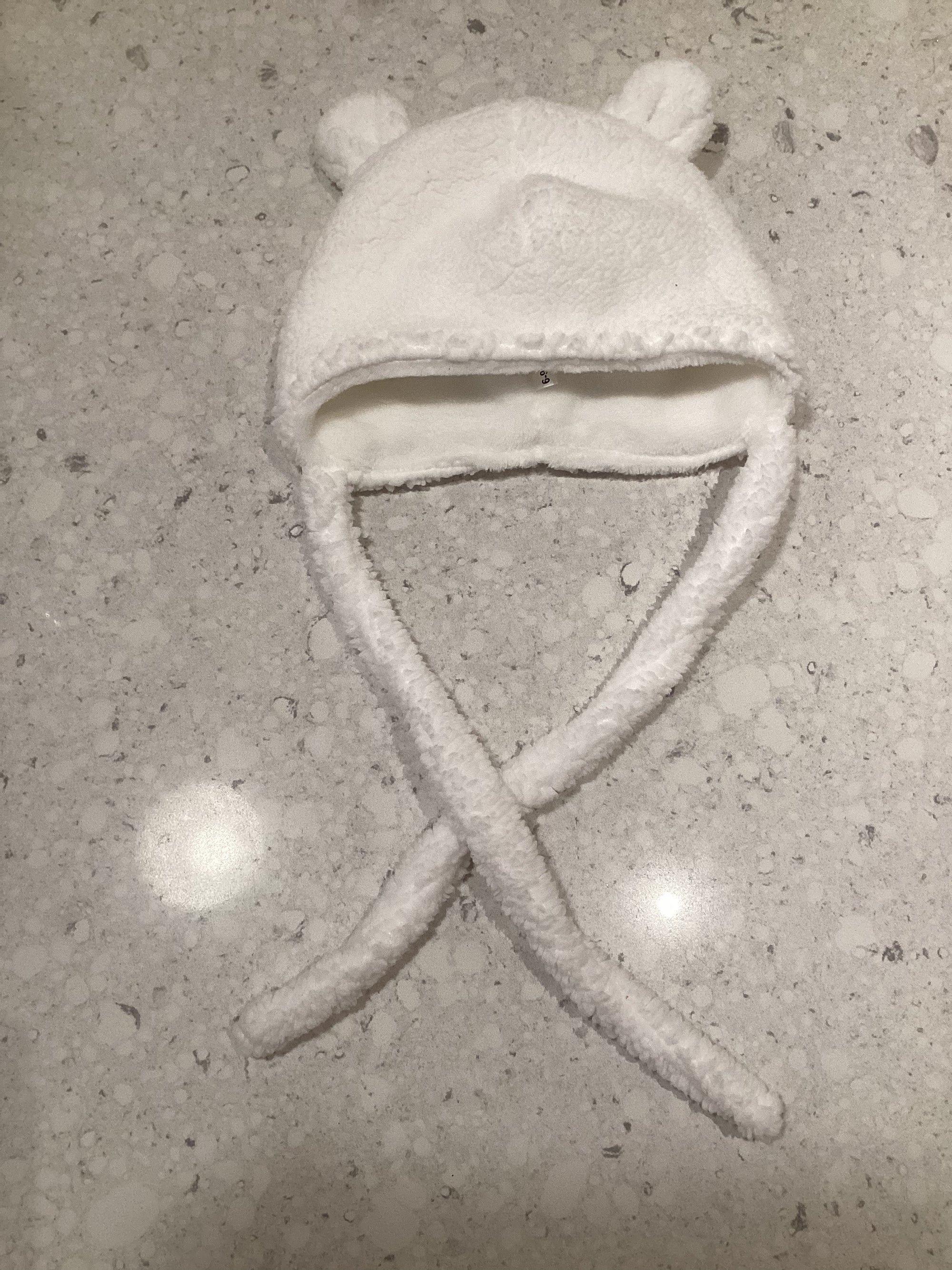 Bébé Ô Chaud Tuque oreille d'ours en sherpa Bébé Ô Chaud Blanc