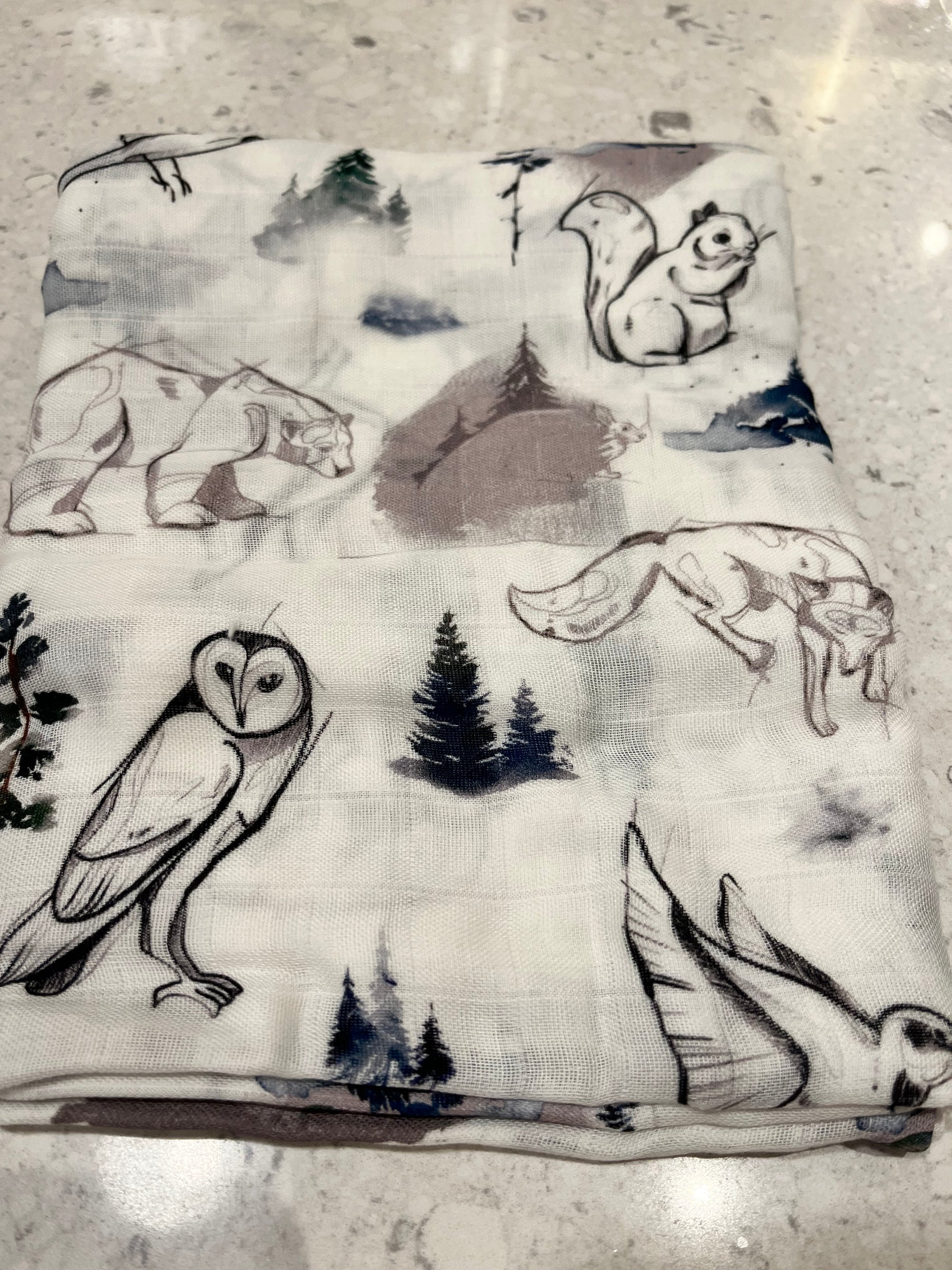 Bébé Ô Chaud Couverture en mousseline de bambou Dodo Bébé Ô Chaud Forêt mélancolique