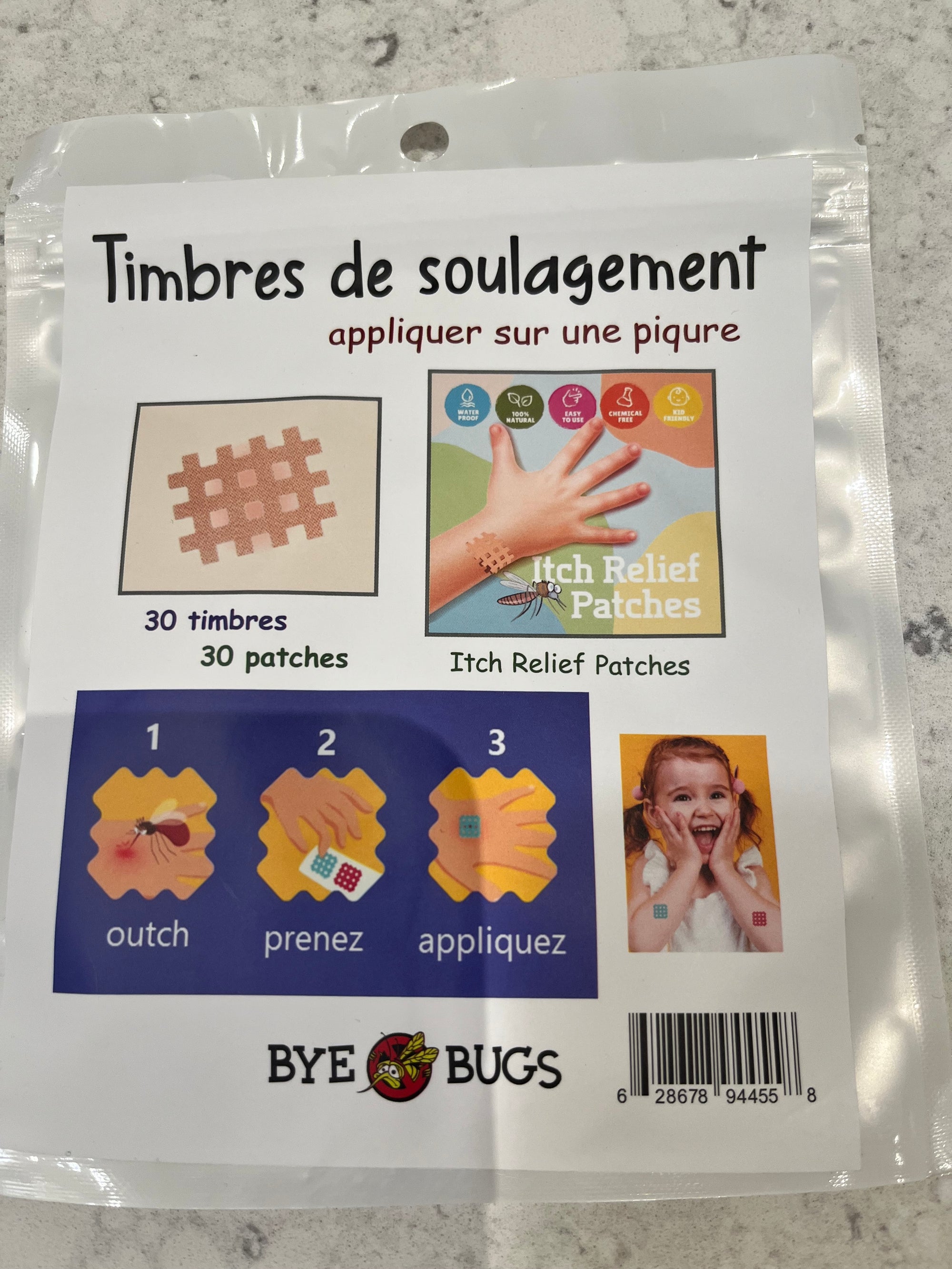BYE BUGS Timbres autocollants soulagement après piqûres de moustiques Soins corporels BYE BUGS