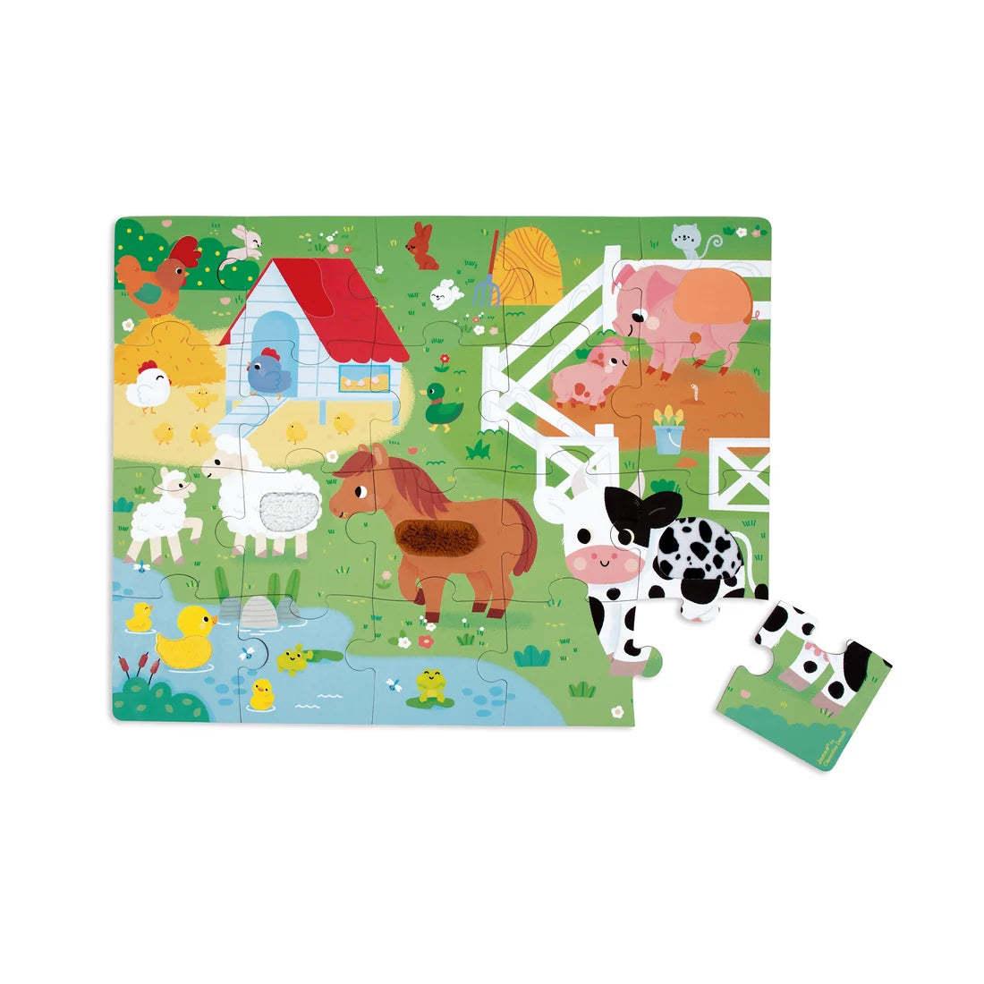 Janod Casse-tête tactile géant La ferme 20 pièces
