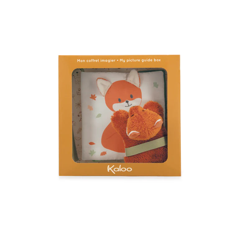 Kaloo Livre d'éveil avec marionnette Kaloo Paprika dans la forêt