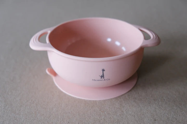 Micasso & Co Bol en silicone à succion Alimentation Micasso & Co Vieux rose  