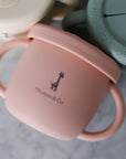 Micasso & Co Tasse d'apprentissage 2 en 1 pour collation et liquide Alimentation Micasso & Co Vieux rose  