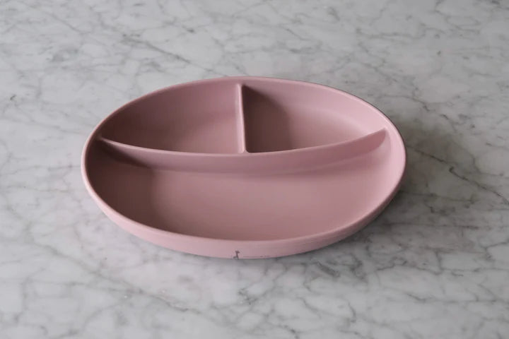 Micasso & Co Assiette à succion divisée en silicone Alimentation Micasso & Co Mauve  