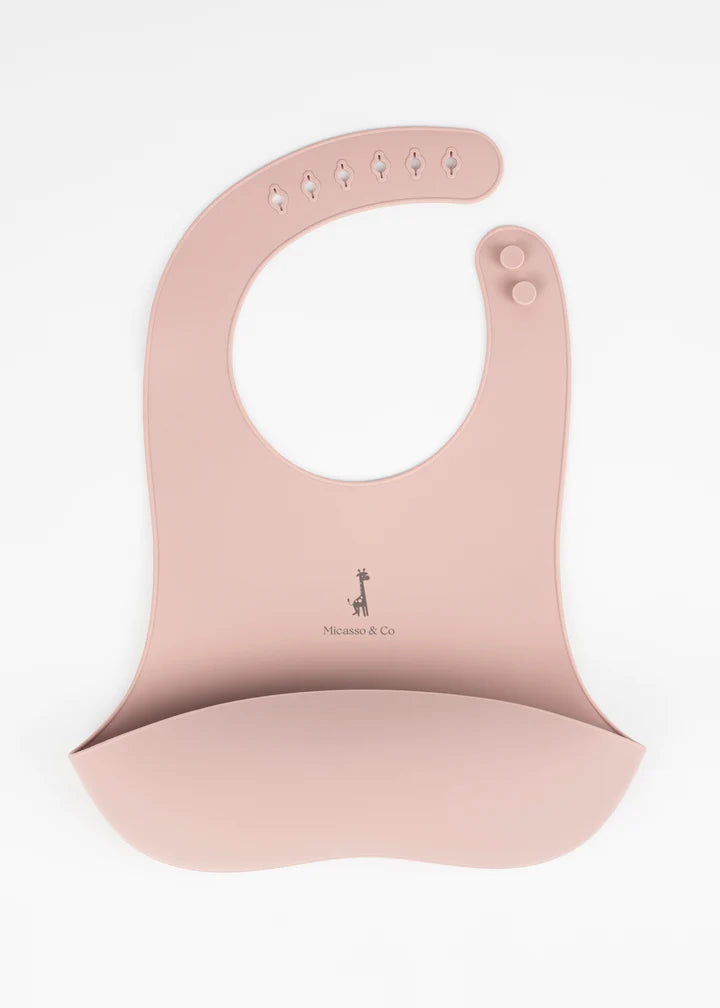 Micasso & Co Bavette en silicone Alimentation Micasso & Co Mauve  