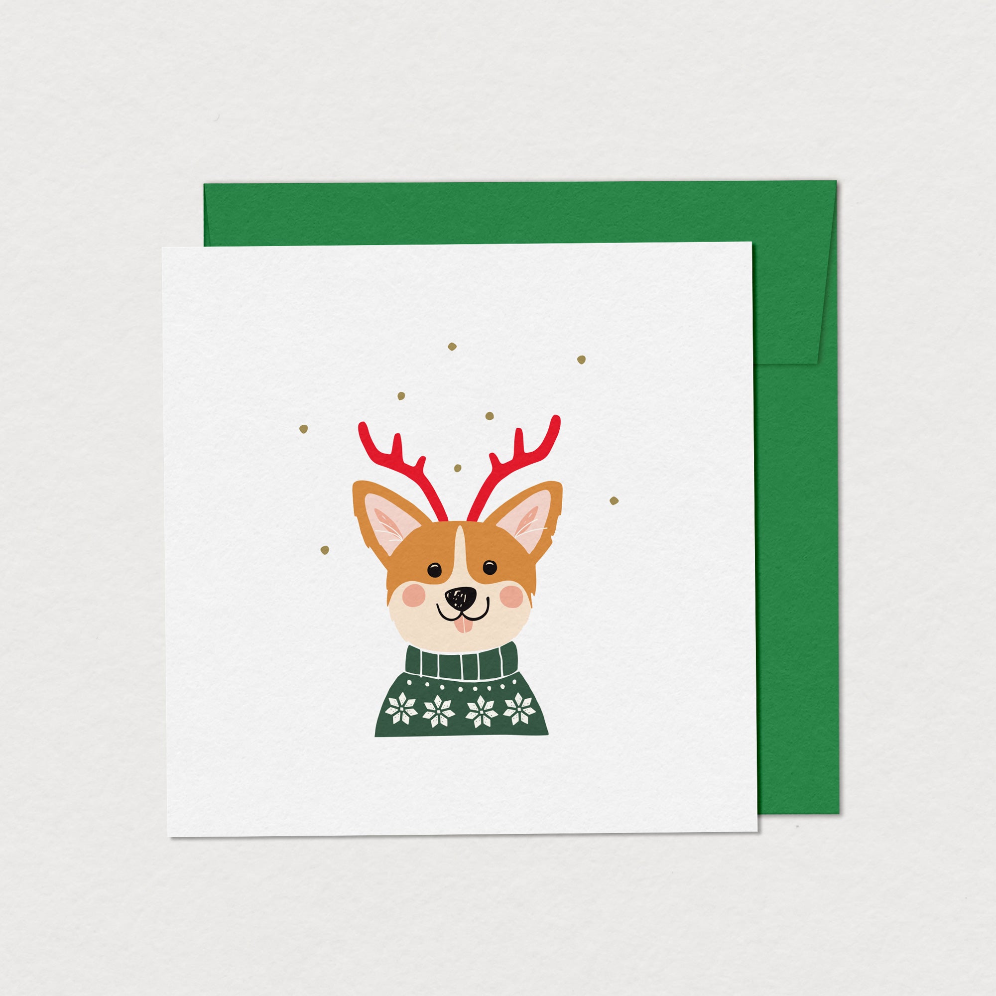 Mimosa Design Carte de souhait Noël Accessoires Mimosa Design Corgi des fêtes