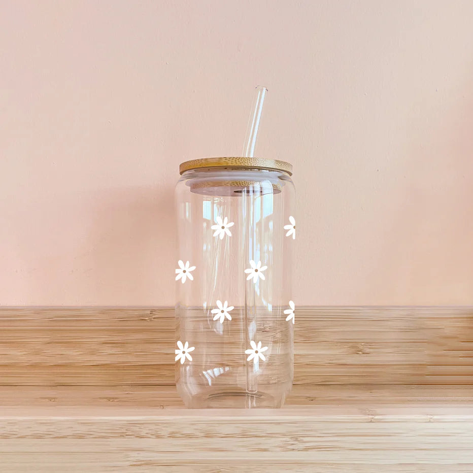 MÖMY Verre Boho Maison MÖMY Mini Daisy blanches