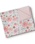 OleOops Couverture de minky pour bébé 30x40 Dodo OleOops Fleurs pastel  