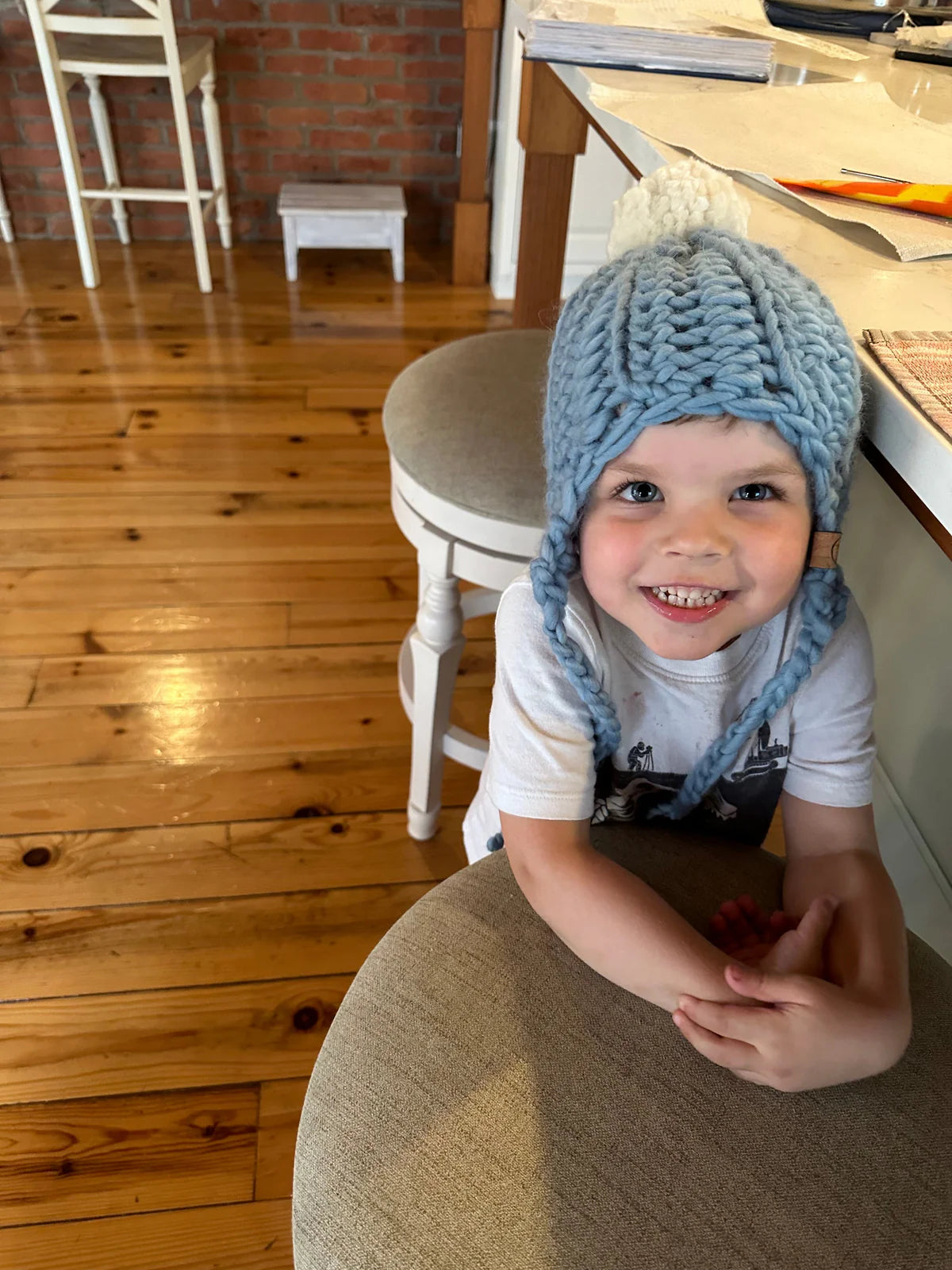 Les petits Tousi Tuque en laine à pompon LÉON 6-18 mois  Les petits tousi   