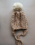 Les petits Tousi Tuque en laine à pompon LÉON 6-18 mois  Les petits tousi Beige - Amande  