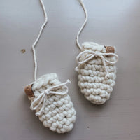 Les petits Tousi Mitaines de laine - Collection NEUTRE 6-12 mois  Les petits tousi Blanc - Coton  