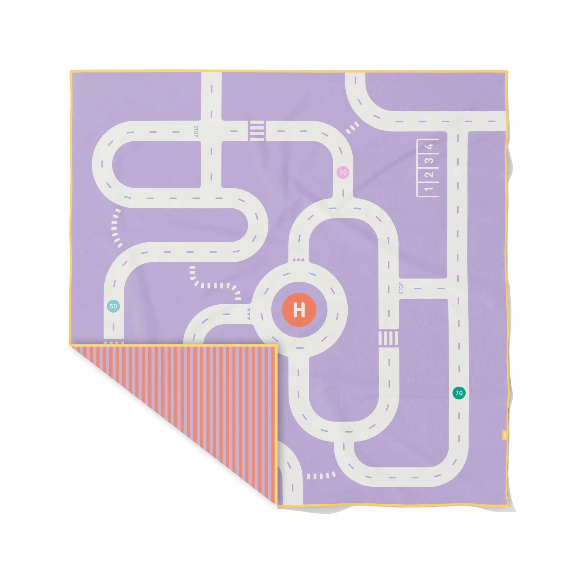 Quut Serviette de plage avec un jeu Extra Grand Bain Quut Mauve - Sur la route