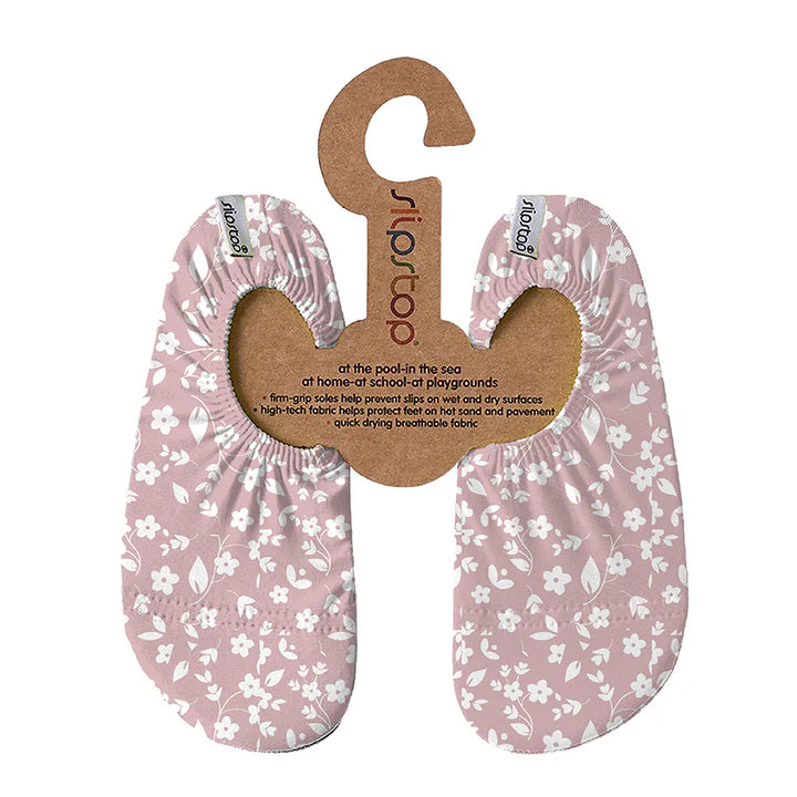 SlipStop Chaussons à semelles antidérapantes Enfants L 6-8 ans (12-1) Vêtements SlipStop Rose flower