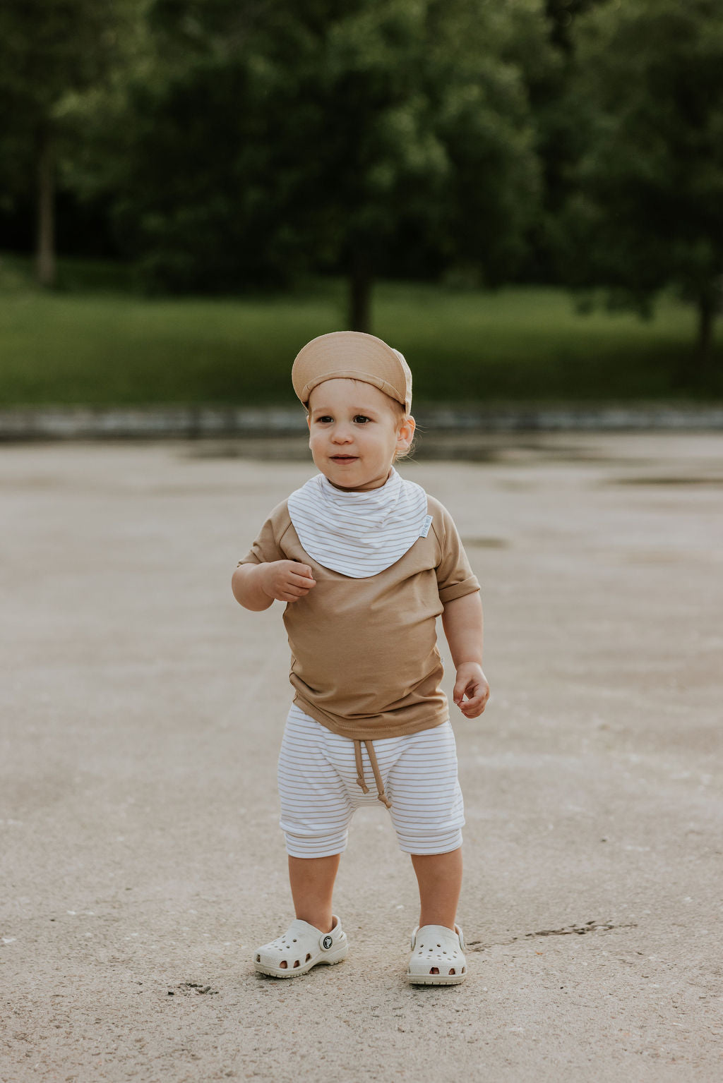 Zak & Zoé Short évolutif harem Vêtements Zak & Zoé 3-12 mois Ligné beige