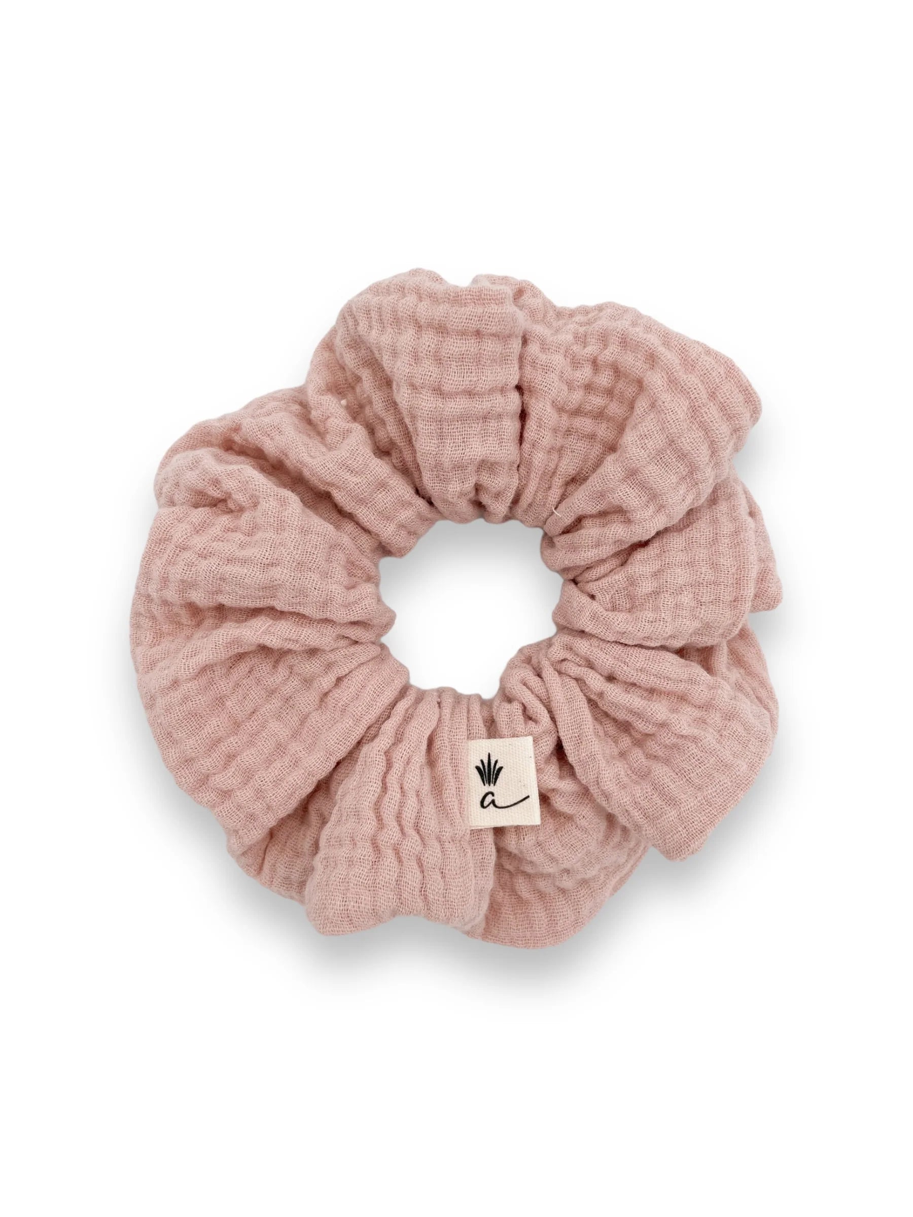 Ananas Co Chouchou en mousseline de coton bio Accessoires de cheveux Ananas Co Vieux rose