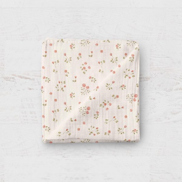 Bébé Ô Chaud Couverture en mousseline de bambou Dodo Bébé Ô Chaud Bouton de rose