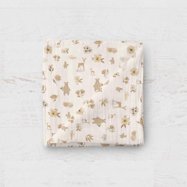 Bébé Ô Chaud Couverture en mousseline de bambou Dodo Bébé Ô Chaud Ourson boho