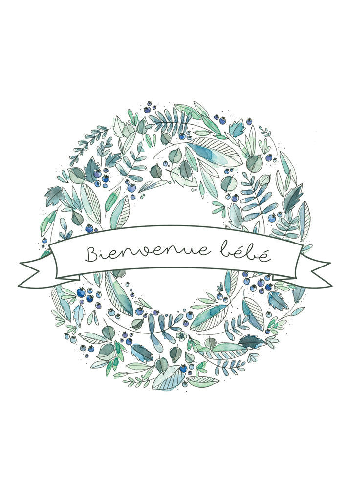 Stéphanie Renière Carte de souhait Bienvenue bébé Accessoires Stéphanie Renière Olivia