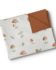 OleOops Couverture de minky pour bébé 30x40 Dodo OleOops Champignons forestiers  