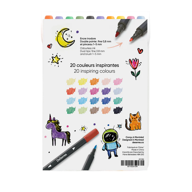 DeSerres Ensemble 10 marqueurs à double pointe Divers DeSerres