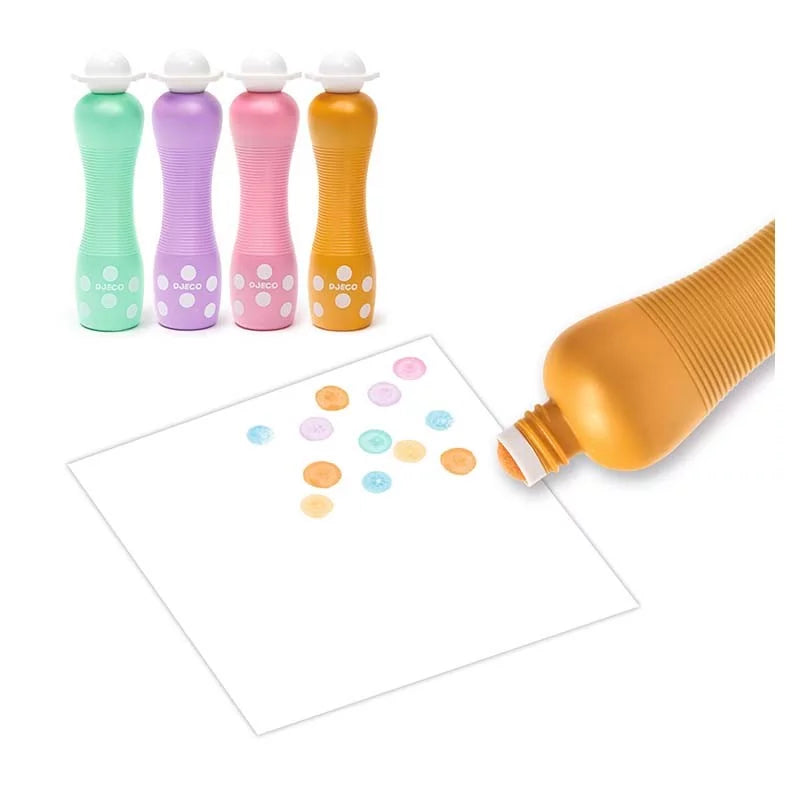 Djeco 4 marqueurs gros pois Jouets Djeco