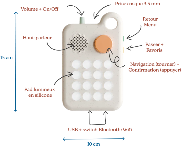 Fabli Lecteur interactif et audio sans écran pour enfant Jouets Fabli
