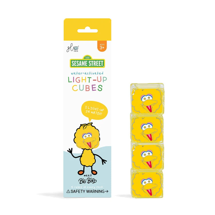 Glo Pals Cubes Lumineux pour le Bain Jouets Glo Pals Big bird - Sesame street